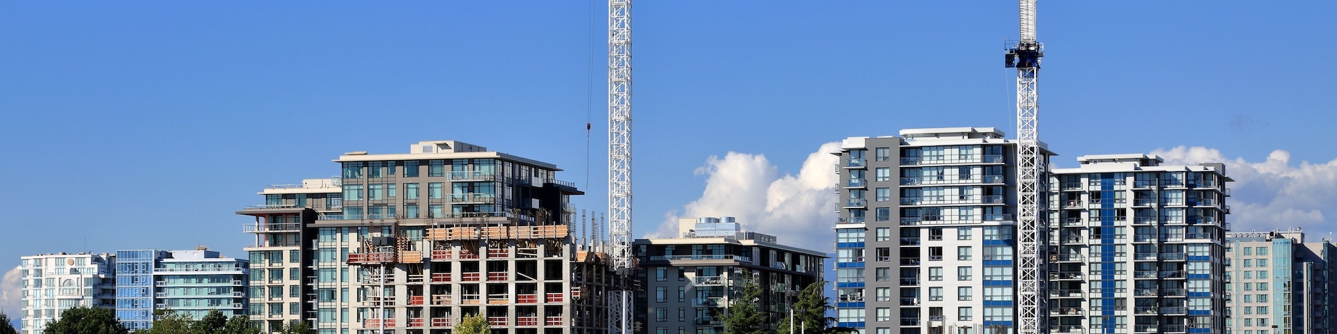 New construction of high-rise building in Richmond city