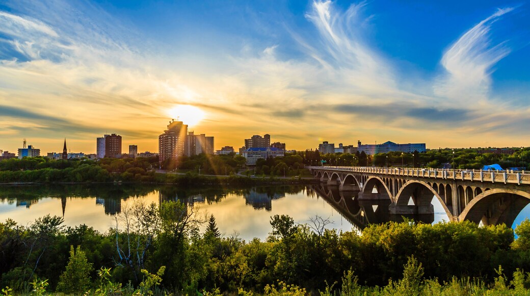 Sunset over the City of Saskatoon