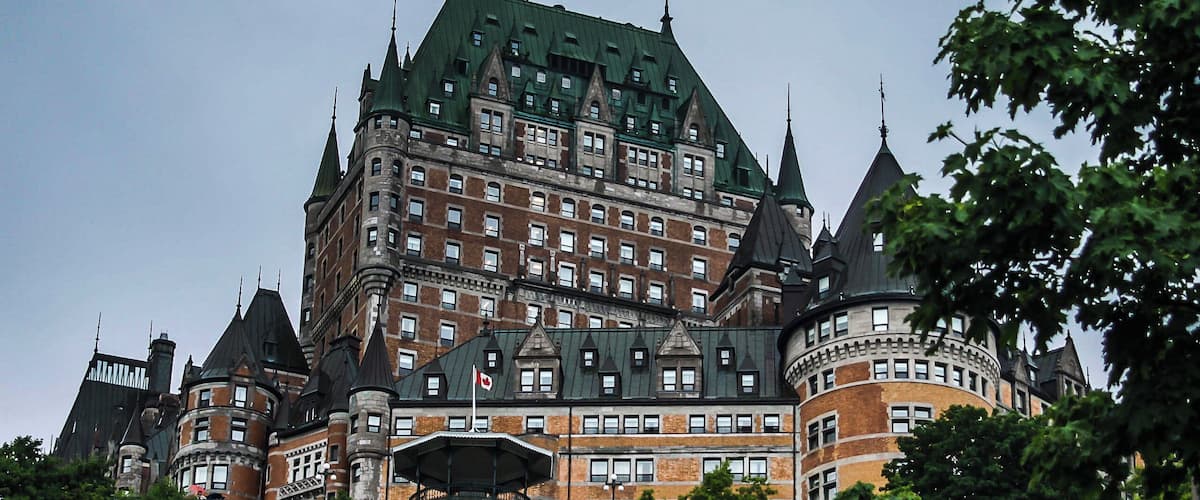 Looking up at the Chateau de Frontenac in Quebec City. What a wonderful building to visit...