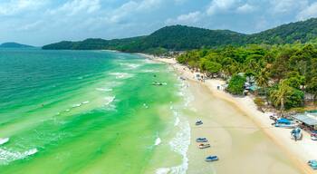 Aerial view of Phu Quoc Island Coastal Scenery
