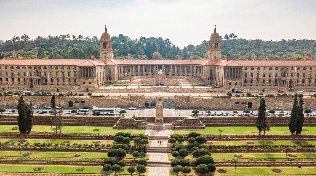 Aerial view of Nelson Mandela Garden and Union Buildings, Pretoria, South Africa