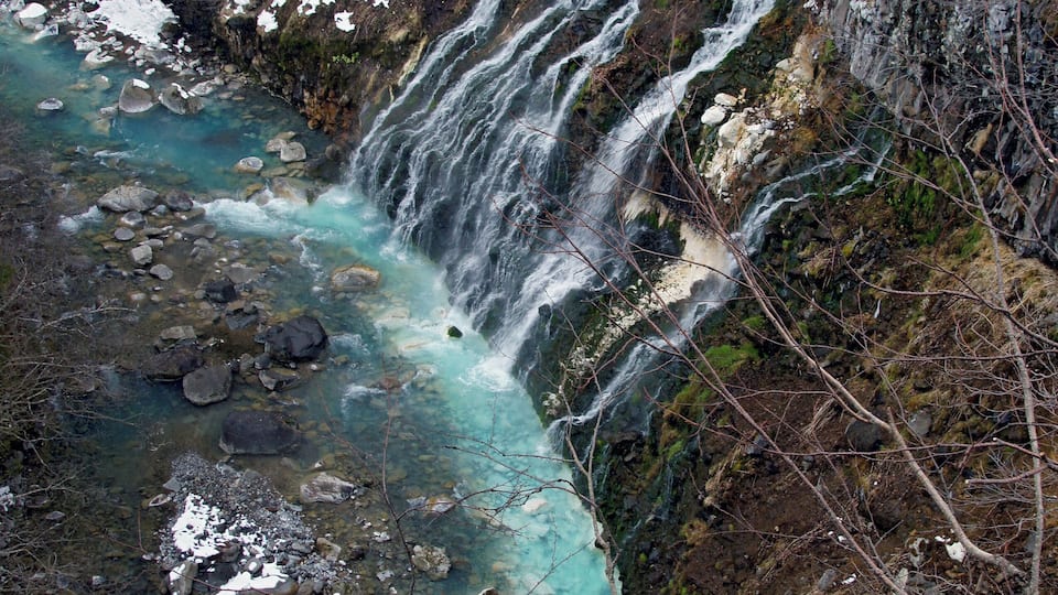 Shirahige Falls in Biei, Hokkaido prefecture, Japan.