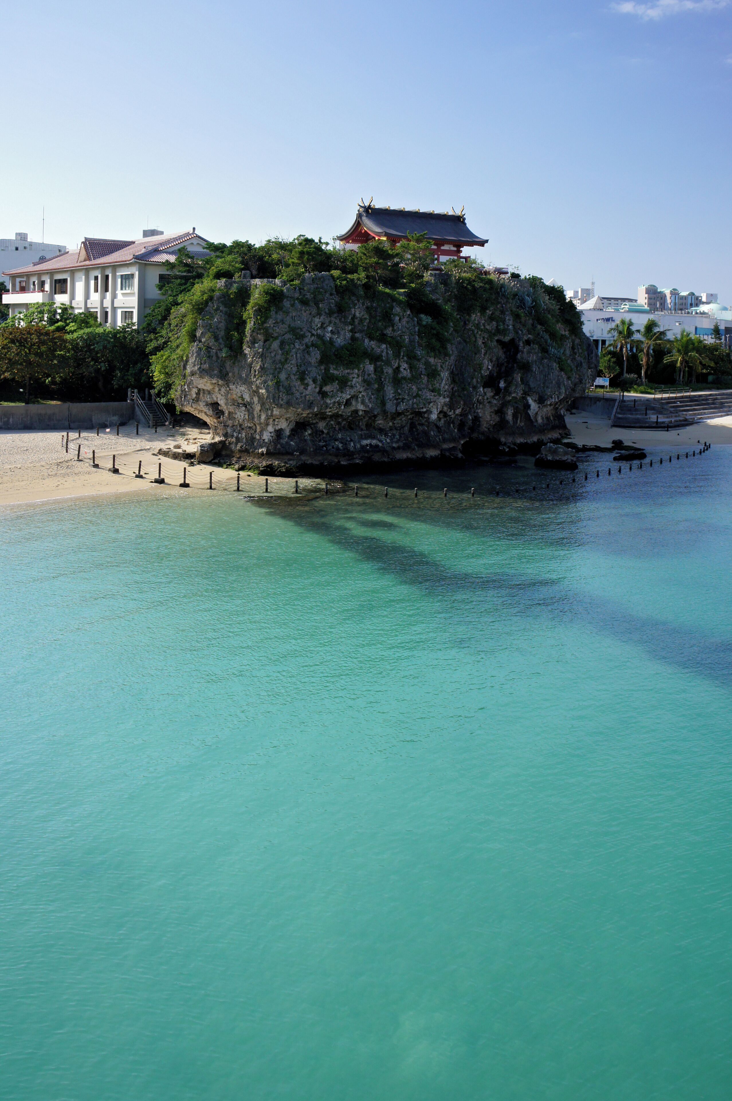 Naminoue Shrine and Naminoue Beach in Naha, Okinawa prefecture, Japan