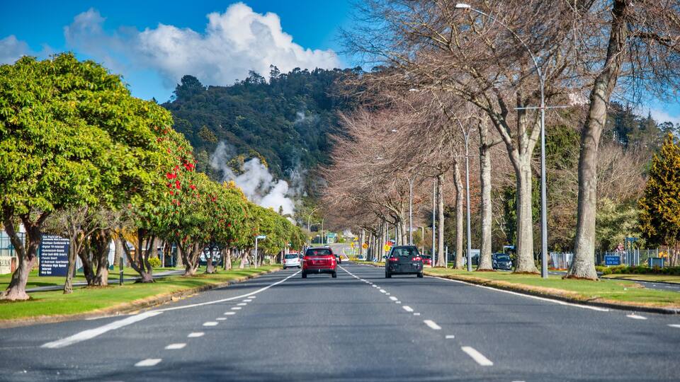 Driving along Fenton Street on a beautiful sunny day