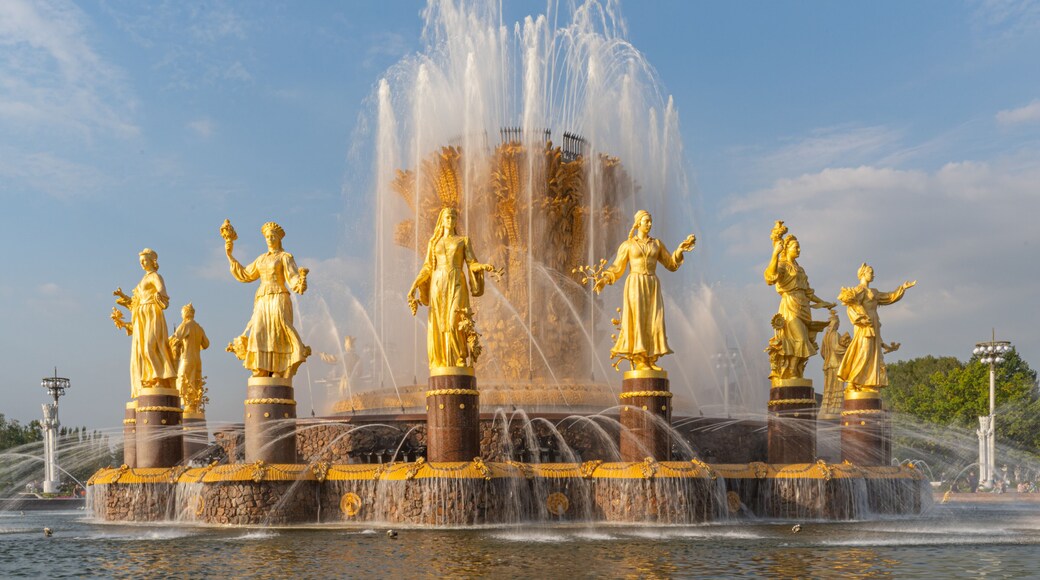 The Friendship of Nations fountain at Vystavka Dostizheniy Narodnogo Khozyaystva (VDNKh), (Exhibition of Achievements of National Economy)