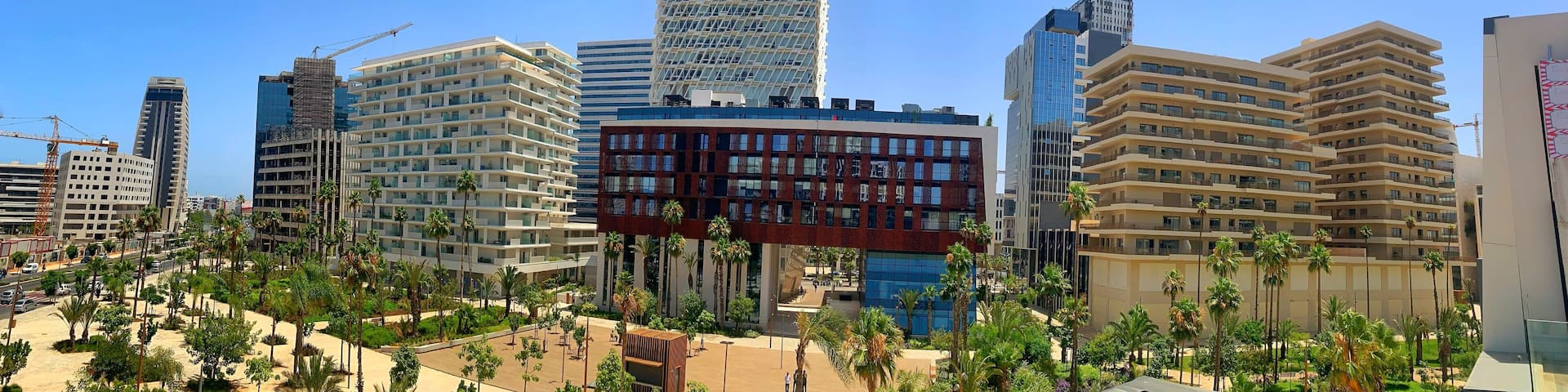 Panoramic view Casablanca Finance City (CFC) is a business hub located in Casablanca, Morocco, dedicated to promoting Morocco as a financial and business center in Africa and the Middle East.