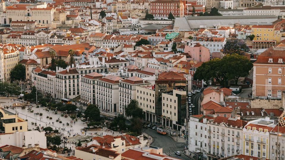 Lisbon Old Town which includes landscape views and a city