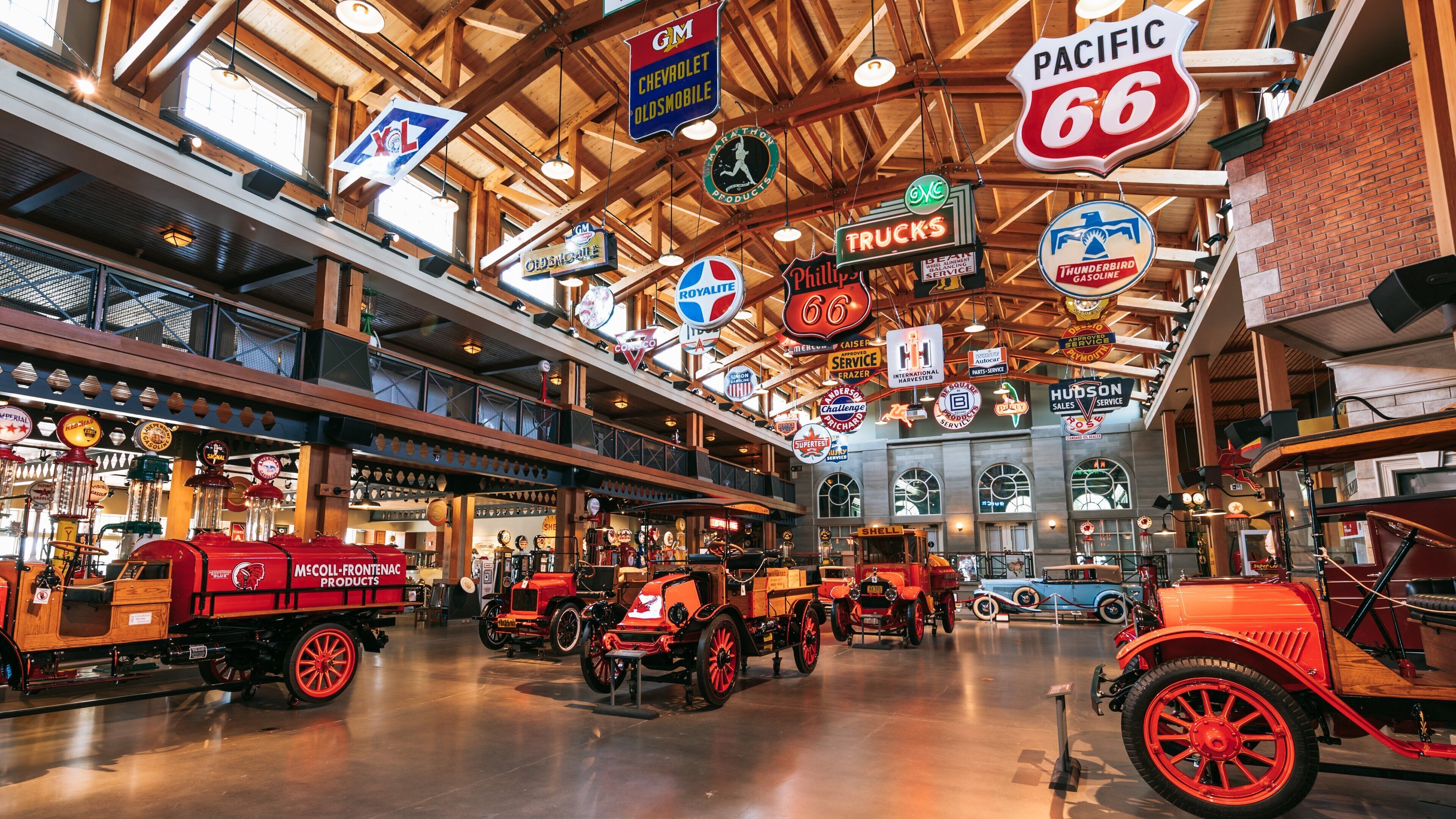 Gasoline Alley Museum featuring signage, interior views and heritage elements
