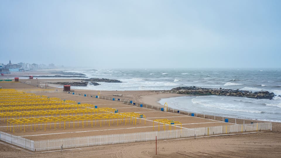 La Perla Beach in Mar del Plata, Argentina