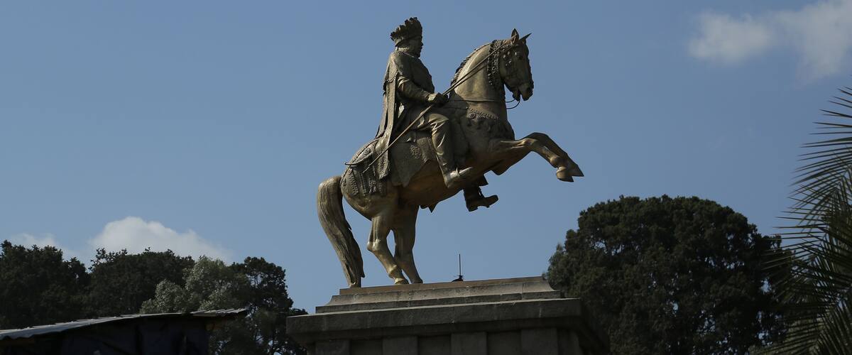 Plaza Menelik II en Adís Abeba, Etiopía