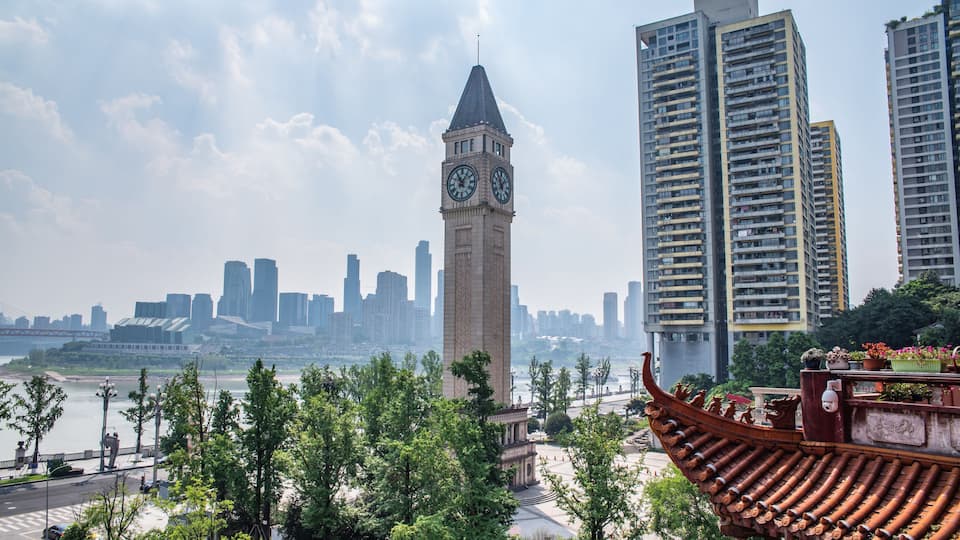 Bell Tower Square, Nanbin Road, Chongqing, China