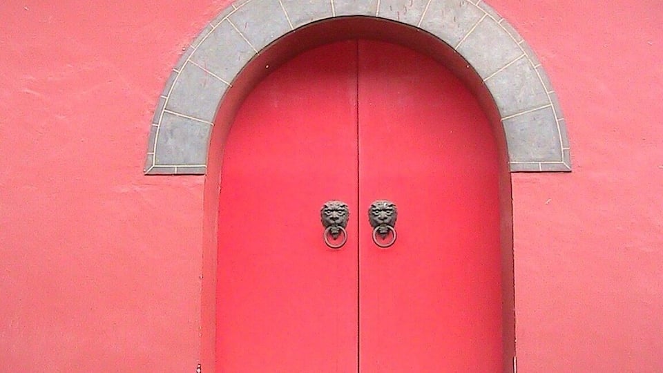 Here's another door. It is always painted red.