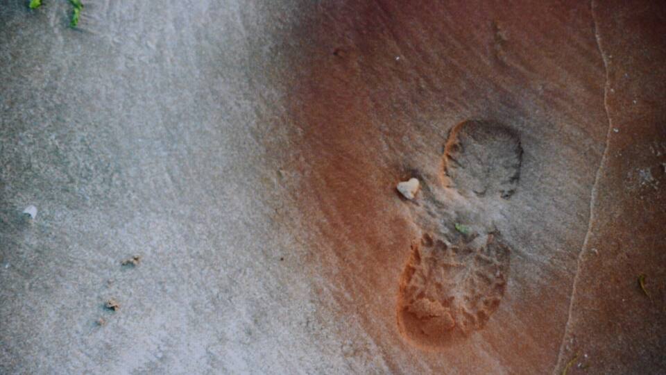 Hearts and footprints scattered all over the sand beaches of Skhirat #LifeatExpedia