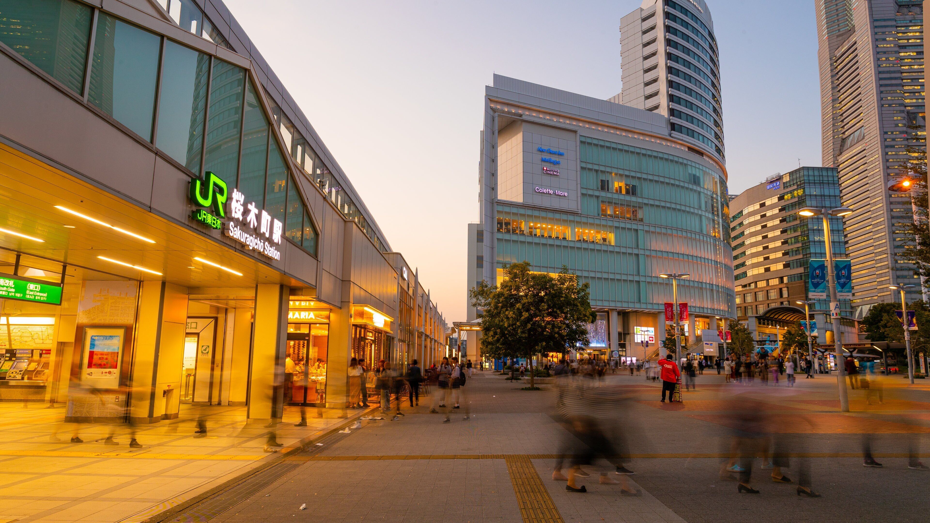 Sakuragichō featuring a city and a sunset