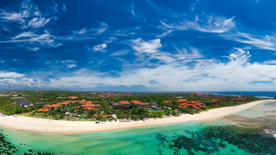 Aerial view of Nusa Dua Beach in Bali