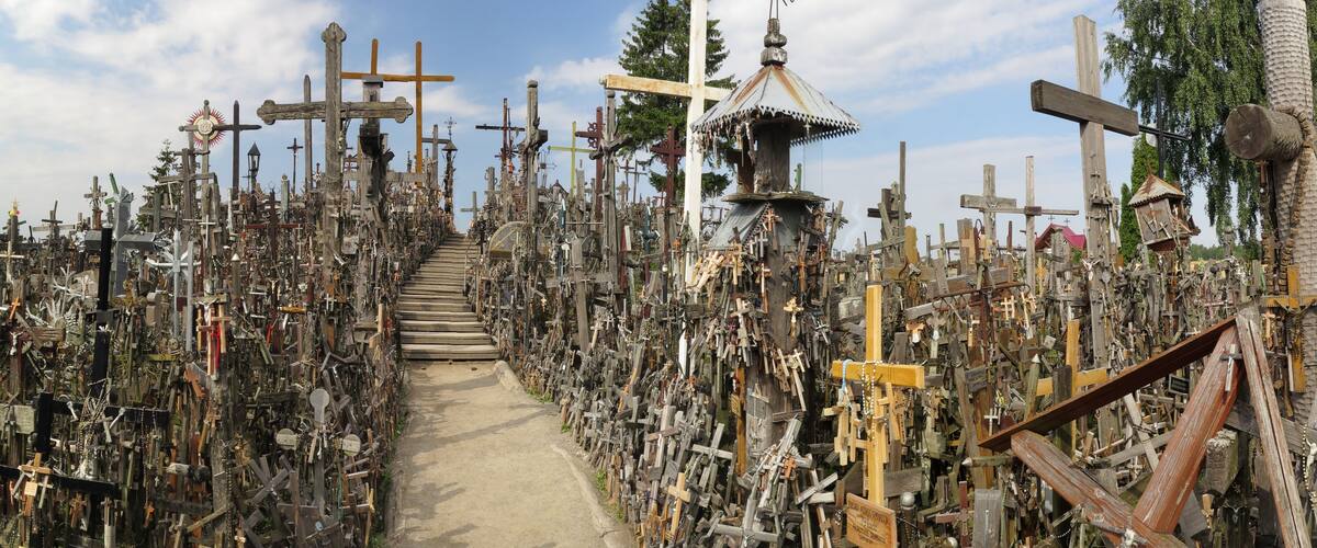 Hill of crosses in Lithuania