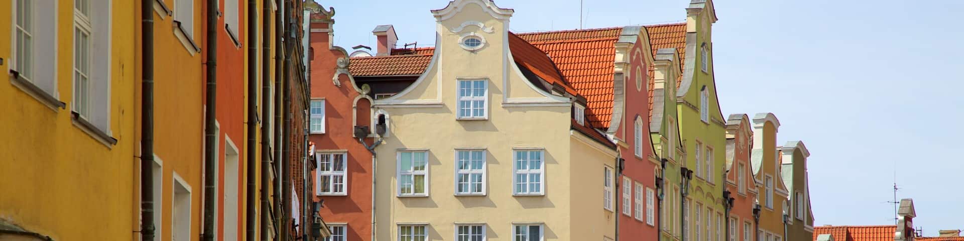 Old Town GdaĆsk showing heritage elements and a city