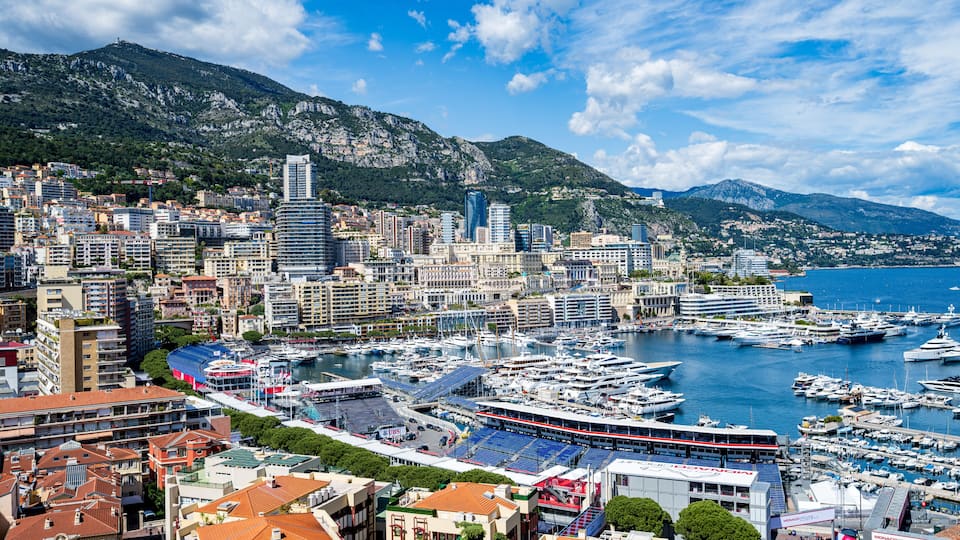 Race track of Monaco from behind