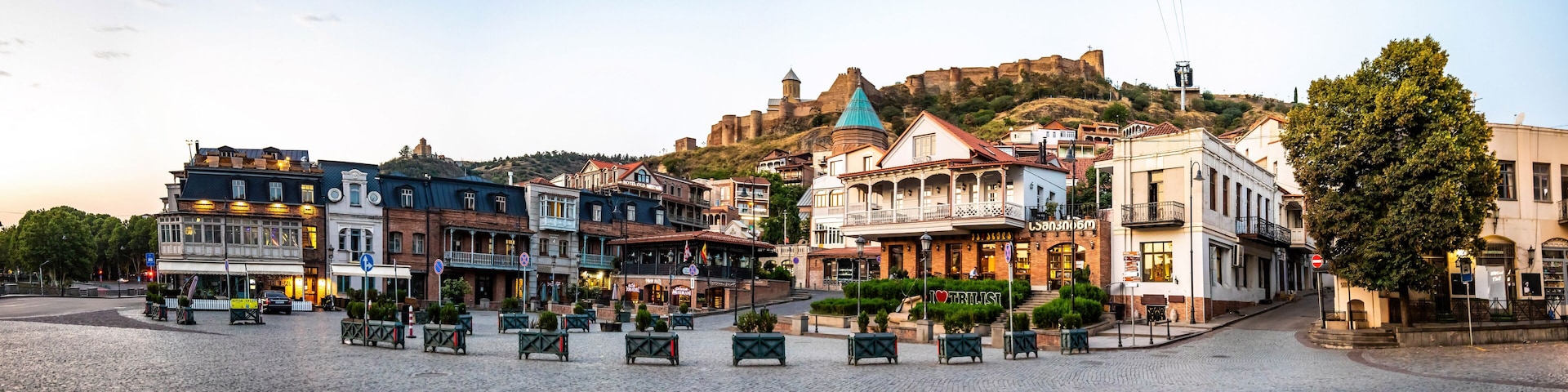 Scenic view of old Tbilisi city square and Meidan Bazaar