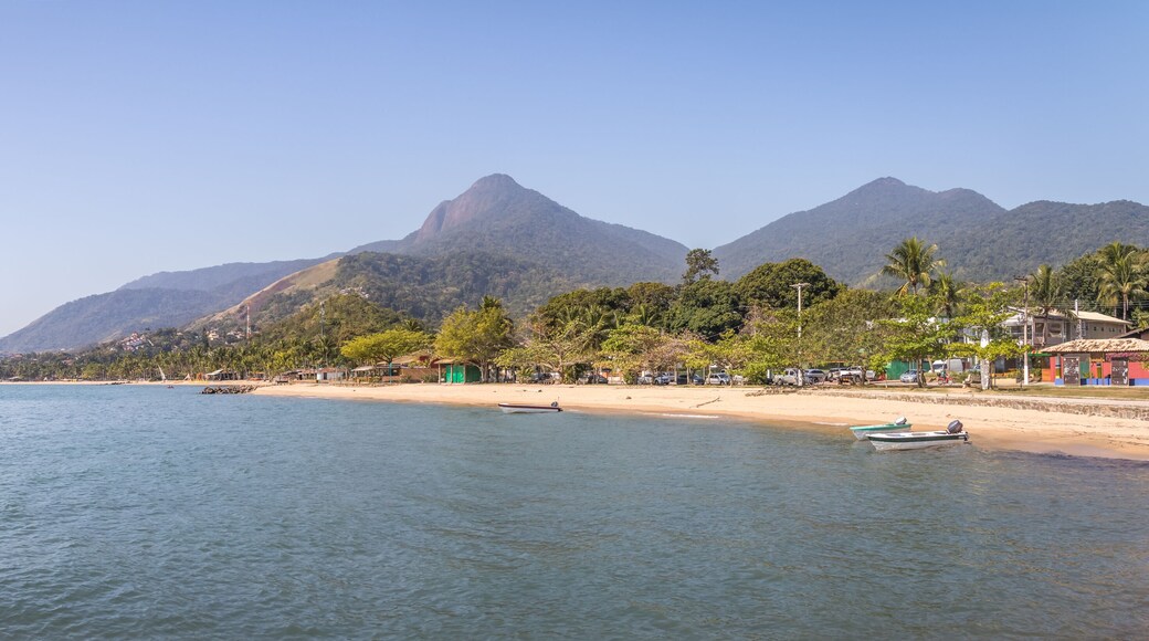 Panoramic view of Praia do Pereque Beach - Ilhabela, Sao Paulo, Brazil