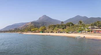 Panoramic view of Praia do Pereque Beach - Ilhabela, Sao Paulo, Brazil