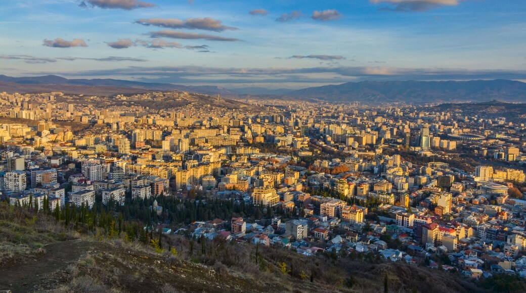 Vere, Vake and Didube districts of Tbilisi scenic view from Mtatsminda Mountain