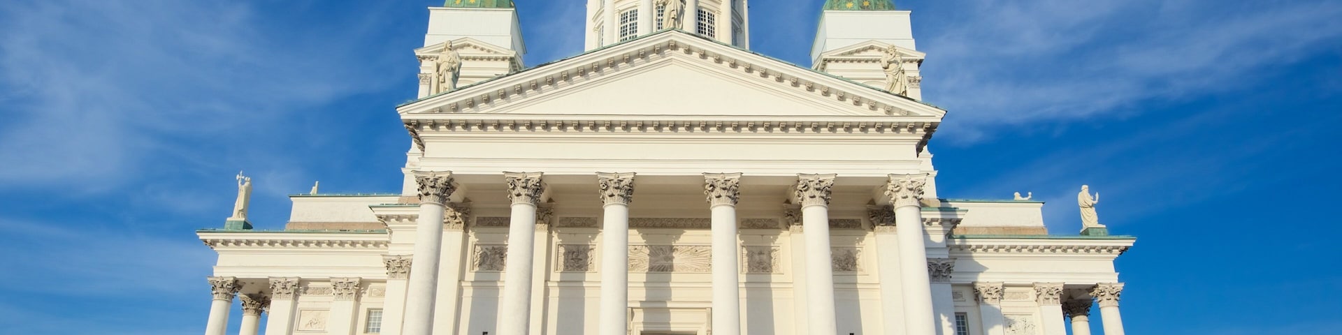 Helsinki City Centre showing heritage architecture and a church or cathedral