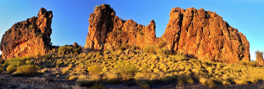 If you want to experience the Australian outback then a stay at Ross River Resort is one of the ways you could do it. It's near some of the lesser known attractions where buses don't go. A few kilometres either side are a couple of national parks but this rock outcrop is actually on their property. I was fortunate enough to be taken out there just after dawn to get this shot of what they call The Sphinx. They're lovely people by the way, the ones that run the resort.