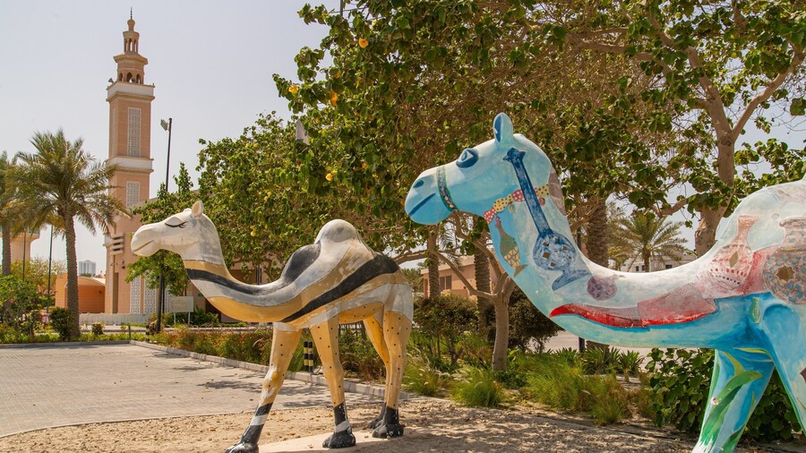 Prince Khalifa Bin Salman Park which includes outdoor art