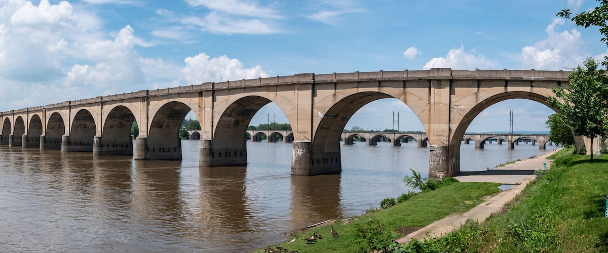 Stone Arch Bridge Susquehanna River Harrisburg Pennsylvania