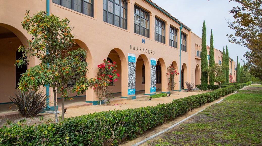 Liberty Station which includes flowers and a garden