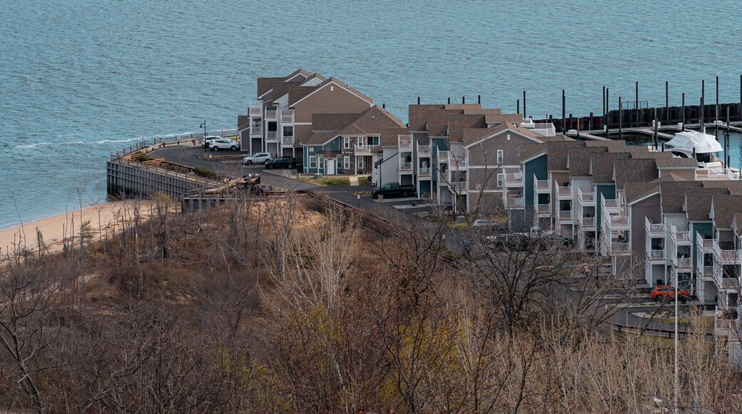 Houses Along Water at Beach in Highlands & Sea Bright New Jersey