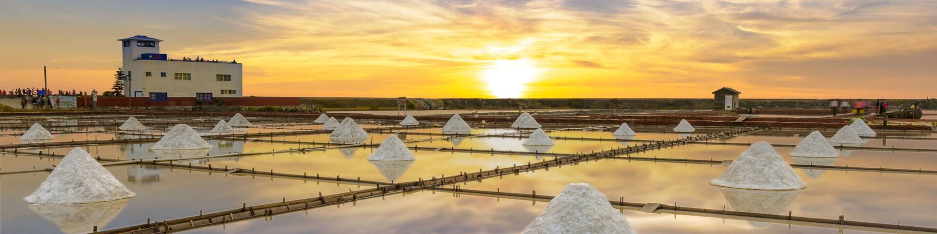 Salt pans in Jingzaijiao, Tainan, Taiwan; Shutterstock ID 1046692330; Job: Hotels.com Go Guides; Purchase Order: SP-2352; Client/Licensee: Mohamad Najib