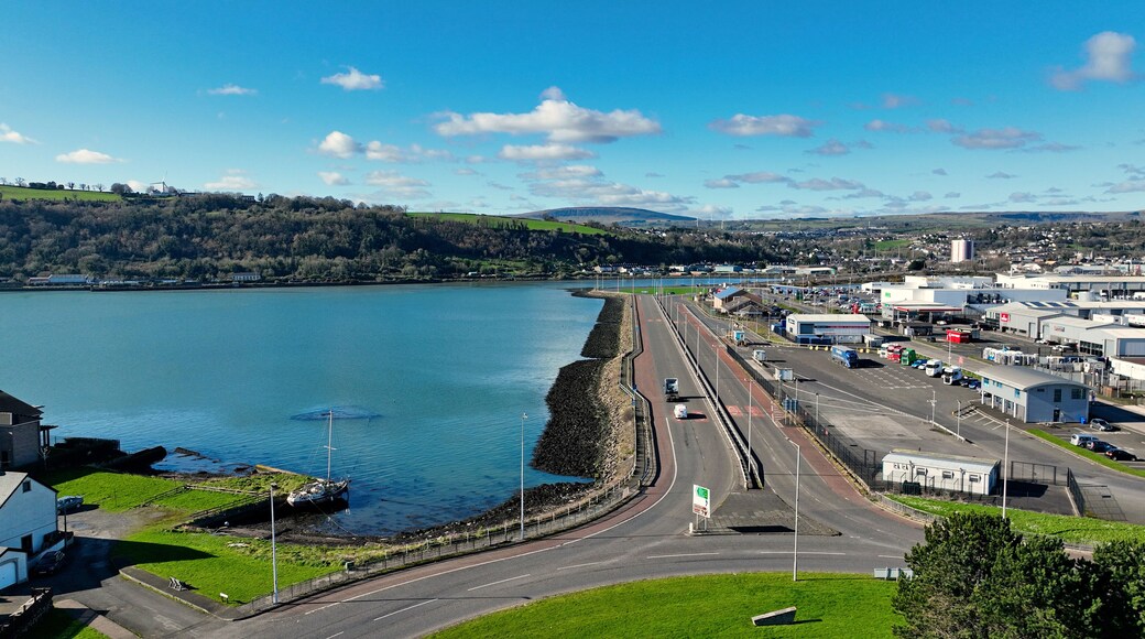 Port Of Larne roundabout and Harbour highway Co Antrim Northern Ireland 02-02-2023