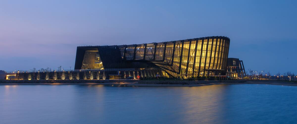 Night view of Southern Branch of The National Palace Museum in Taiwan; Shutterstock ID 387064039; Purchase Order: -