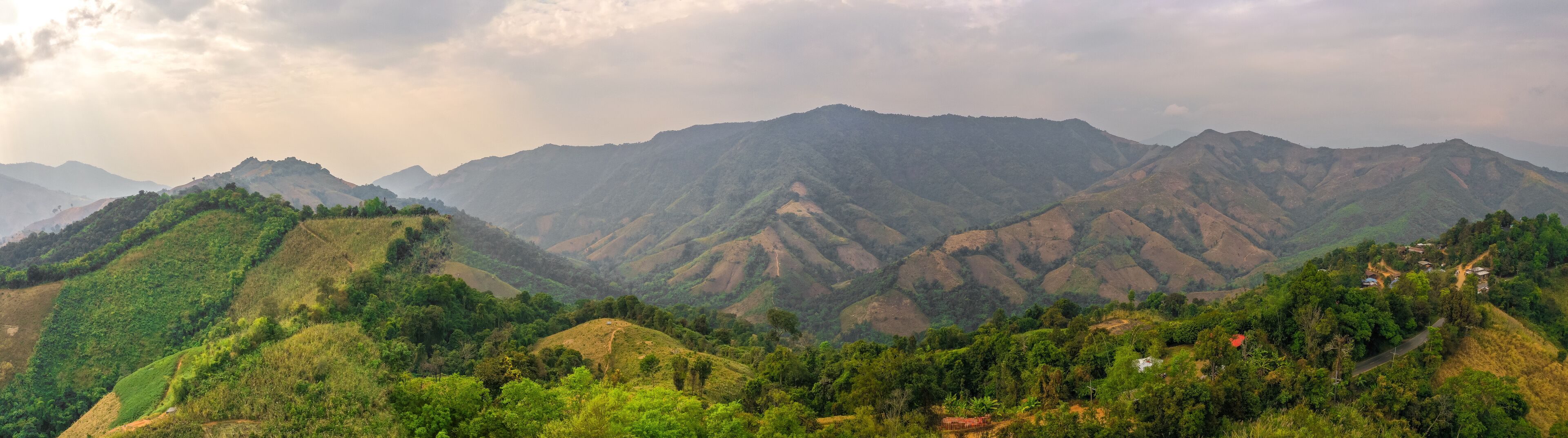 Phu Kha Viewpoint 1715 in the mountain valley of Nan province, Thailand