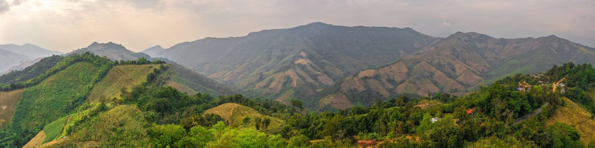 Phu Kha Viewpoint 1715 in the mountain valley of Nan province, Thailand