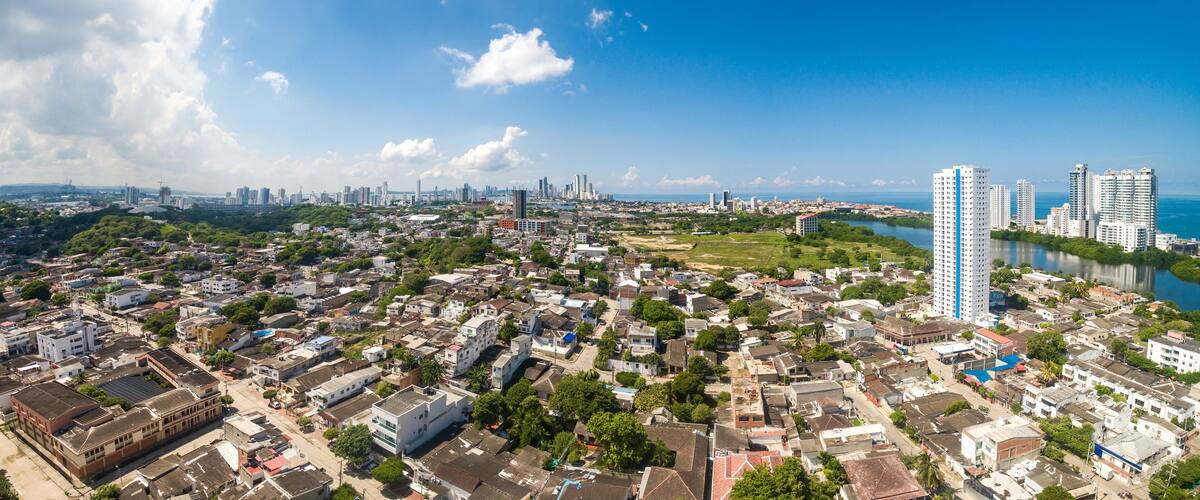 Panoramic view of Cartagena, Colombia