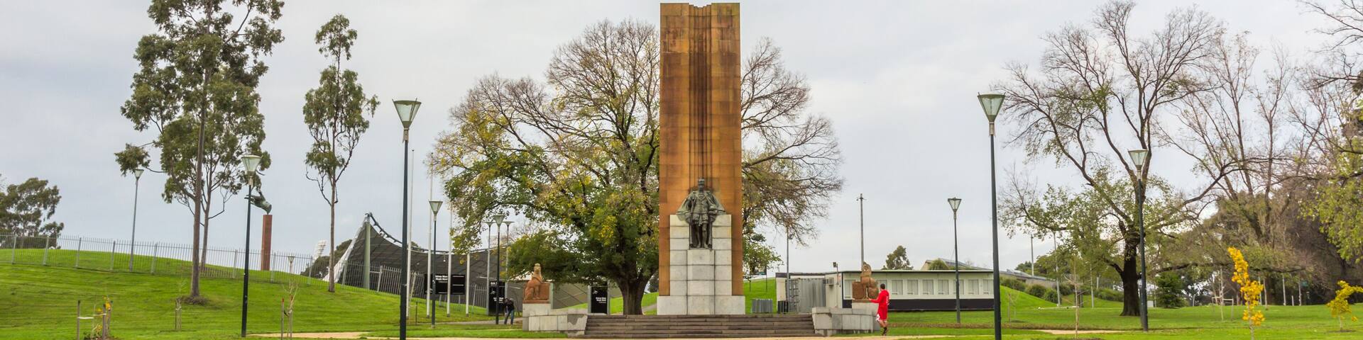 King George V memorial monument near Sidney Myer Music Bowl, by