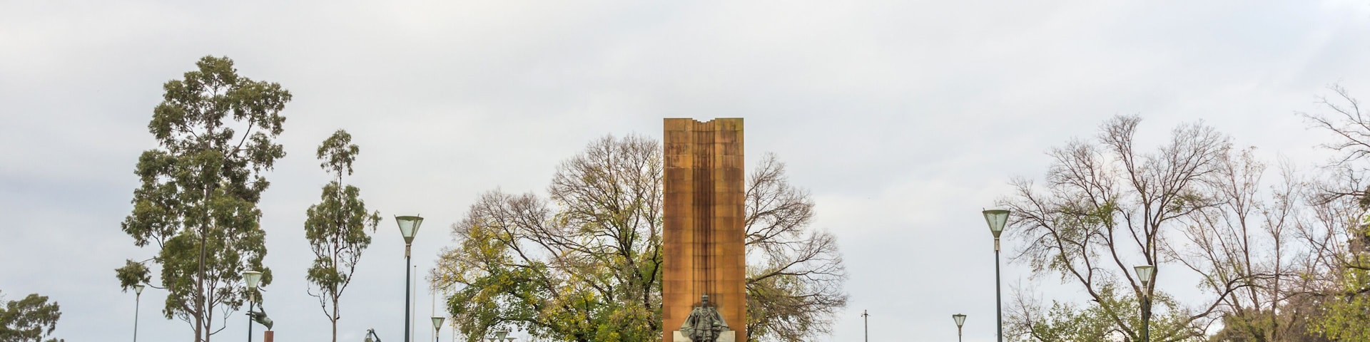 King George V memorial monument near Sidney Myer Music Bowl, by
