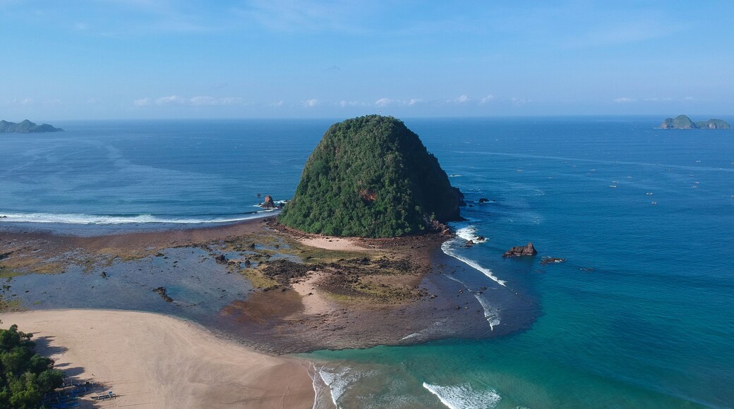 Beautiful view from Red Island beach Banyuwangi Indonesia.