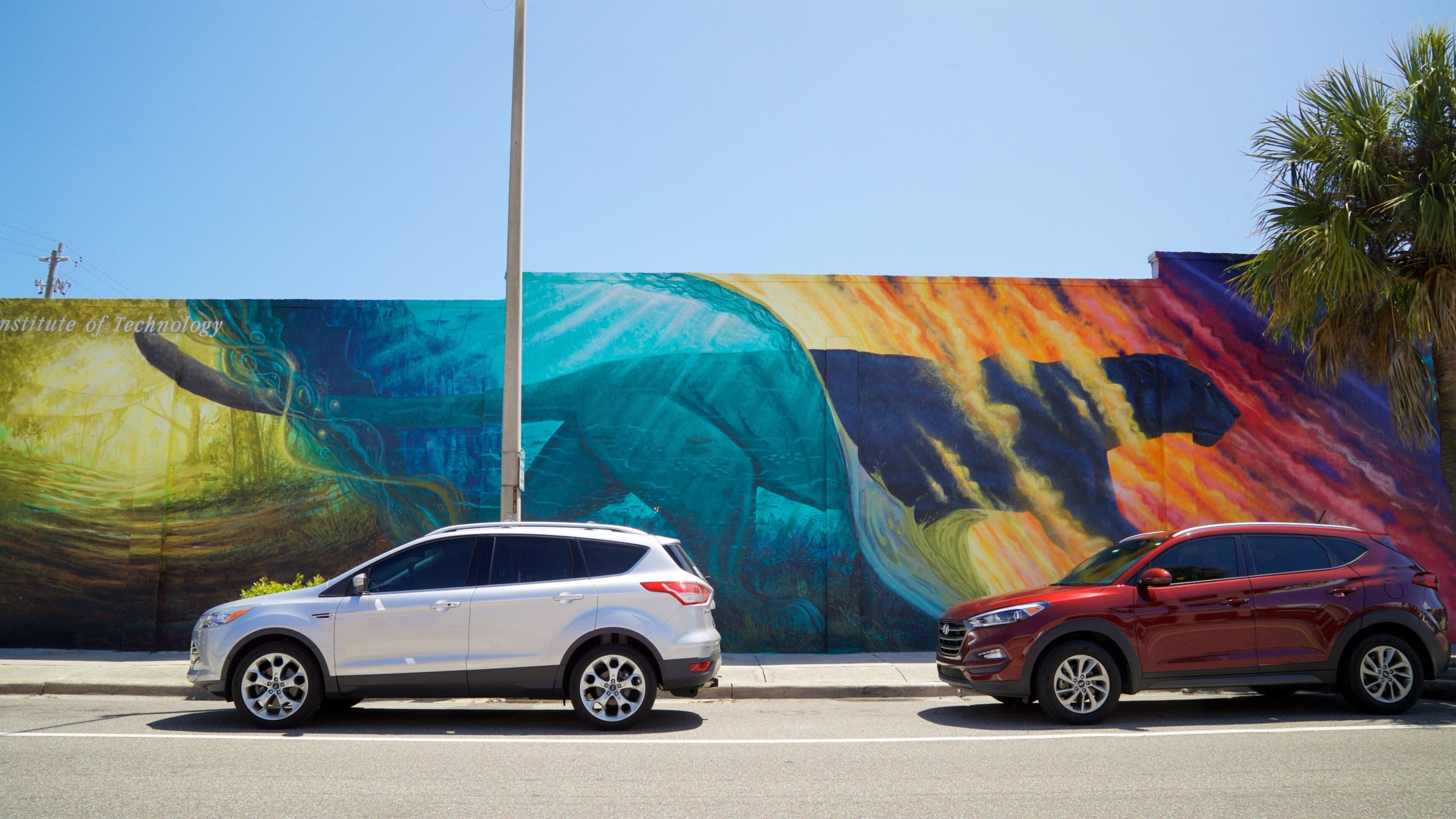 Downtown Melbourne featuring outdoor art