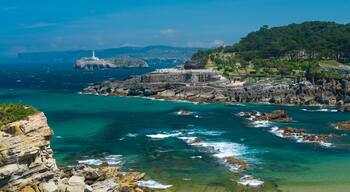 El Camello Beach, Mouro Island, Magdalena Peninsula, Santander Bay, Santander, Cantabria, Spain, Europe