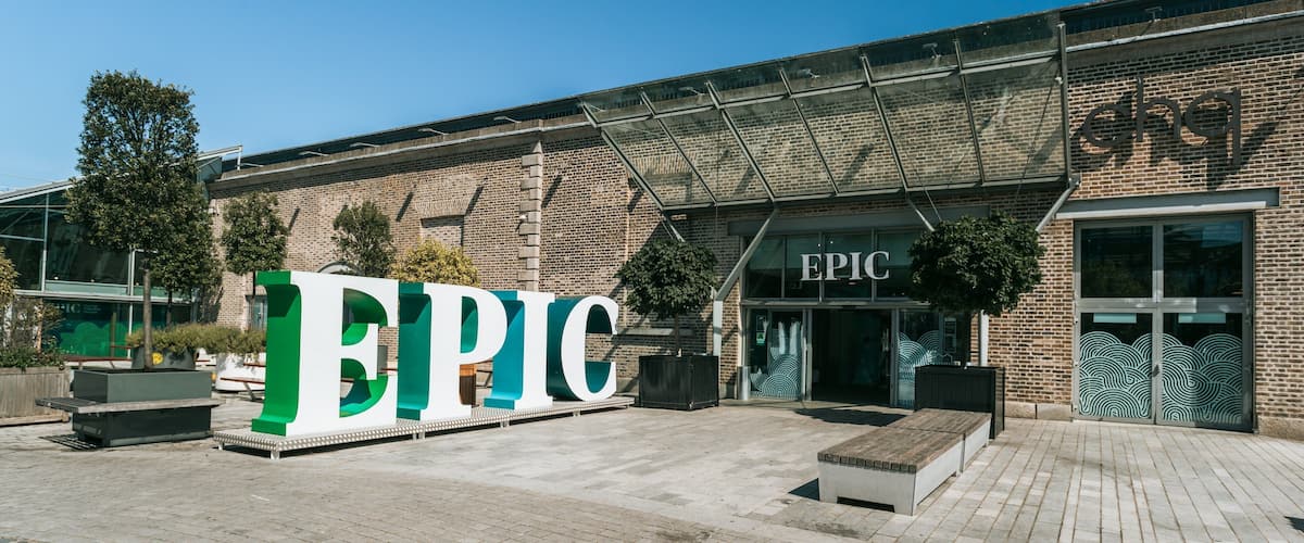 EPIC The Irish Emigration Museum which includes signage