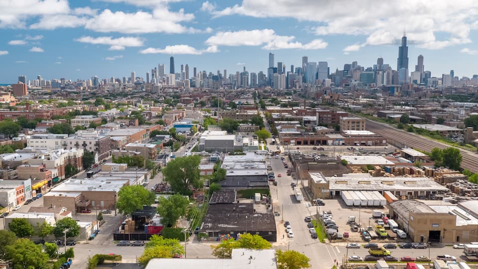 Chicago West loop Skyline