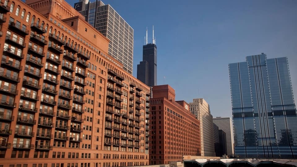 Panoramic view of the West Loop in Chicago