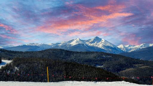 At the top of the ski slopes of the Continental Divide in the Colorado Mountain Range.