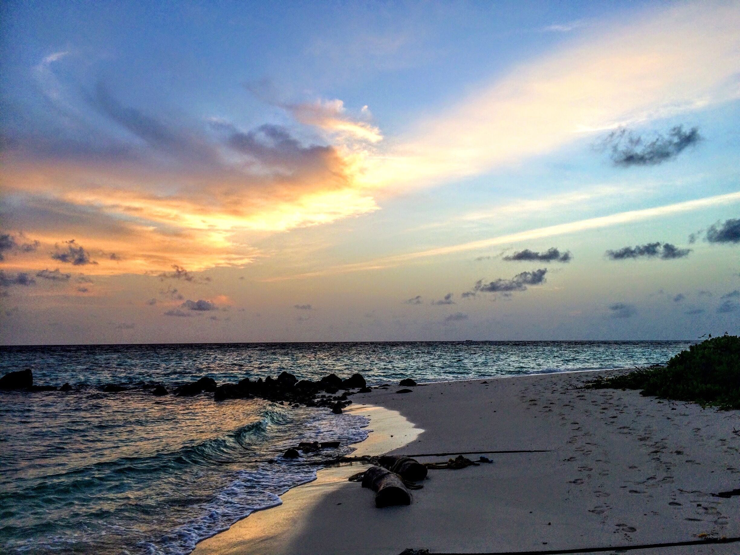 Our 1st day at Maldives, when the owner of the chalet let us know that this stretch of beaches is for our private uses -what an amazing beautiful tropical island where we have to use the ferry to travel to any of island we want to visit.  #Maldives #red #travel #nationalpark #hiking #water 