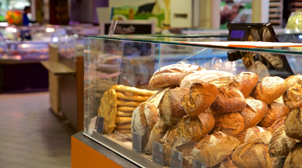 Quartier Victor Hugo montrant vues intérieures, nourriture et marchés