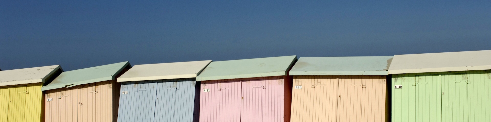 France, colored beach huts at Berck, Shutterstock ID 42036802, Purchase Order: -